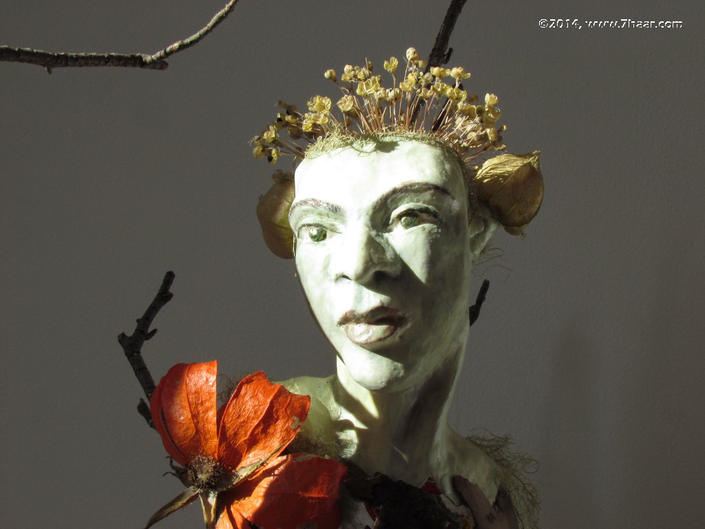 Figur im Ge&auml;st<br>Ausschnitt Kopf